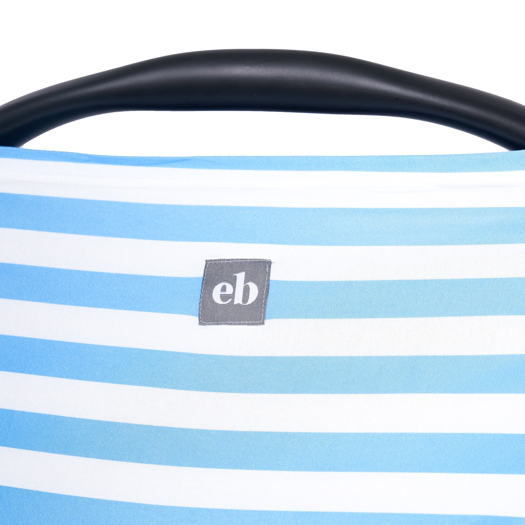 Breathable Nursing Cover | Travel Essential Shopping Cart Cover | Multi-Use Breastfeeding Cover | Functional High Chair Cover | Infinity Scarf | Blue and White Striped - EliteBaby