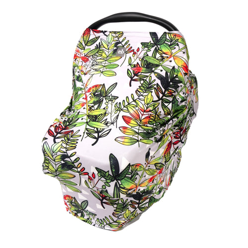 Breathable Nursing Cover | Travel Essential Shopping Cart Cover | Multi-Use Breastfeeding Cover | Functional High Chair Cover | Infinity Scarf | Rainforest Jungle - EliteBaby